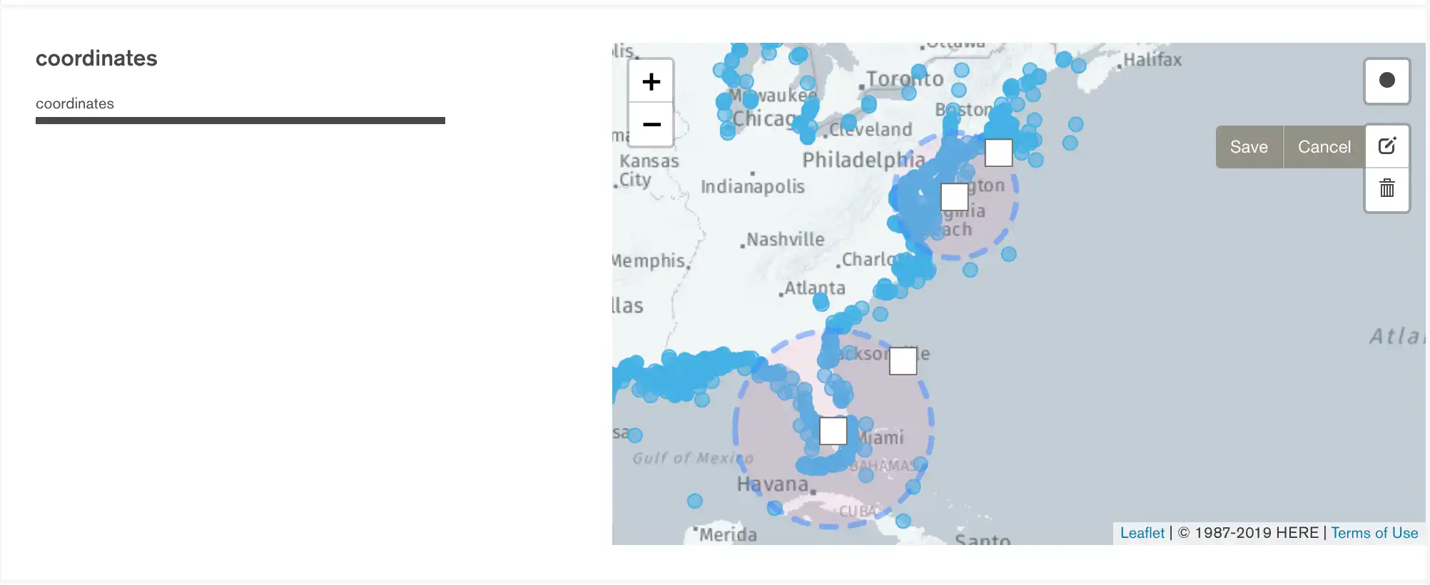 Image showing map filter editing